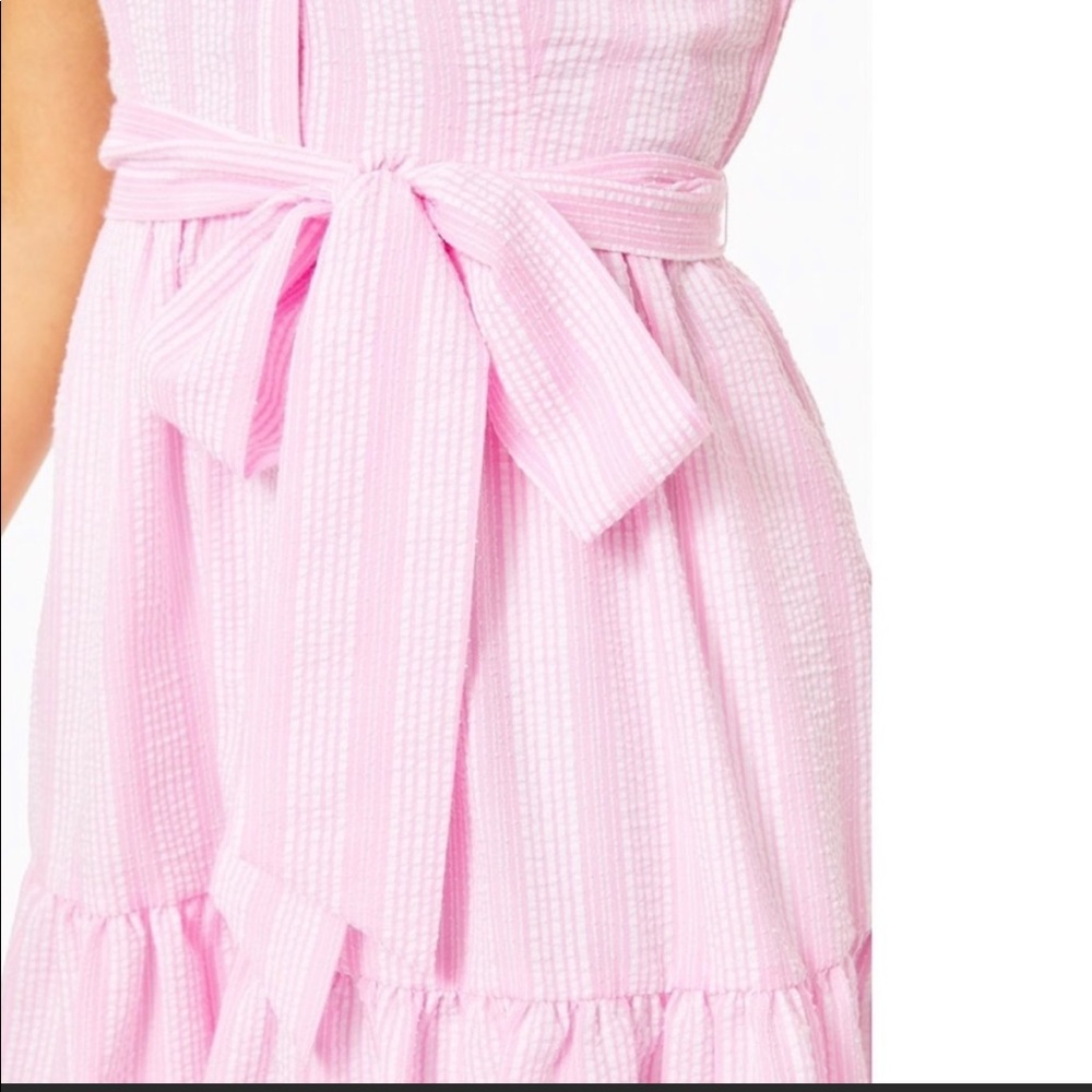 Lilly Pulitzer Trisha Pink Seersucker Dress NWT 0 - Picture 10 of 16